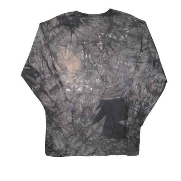 Vintage The Mountain Wolf Long Sleeve Tie Dye Graphic Shirt Gray Size XL - Picture 3 of 3